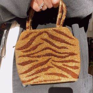 SOLD Vintage 90s fully beaded mini bag